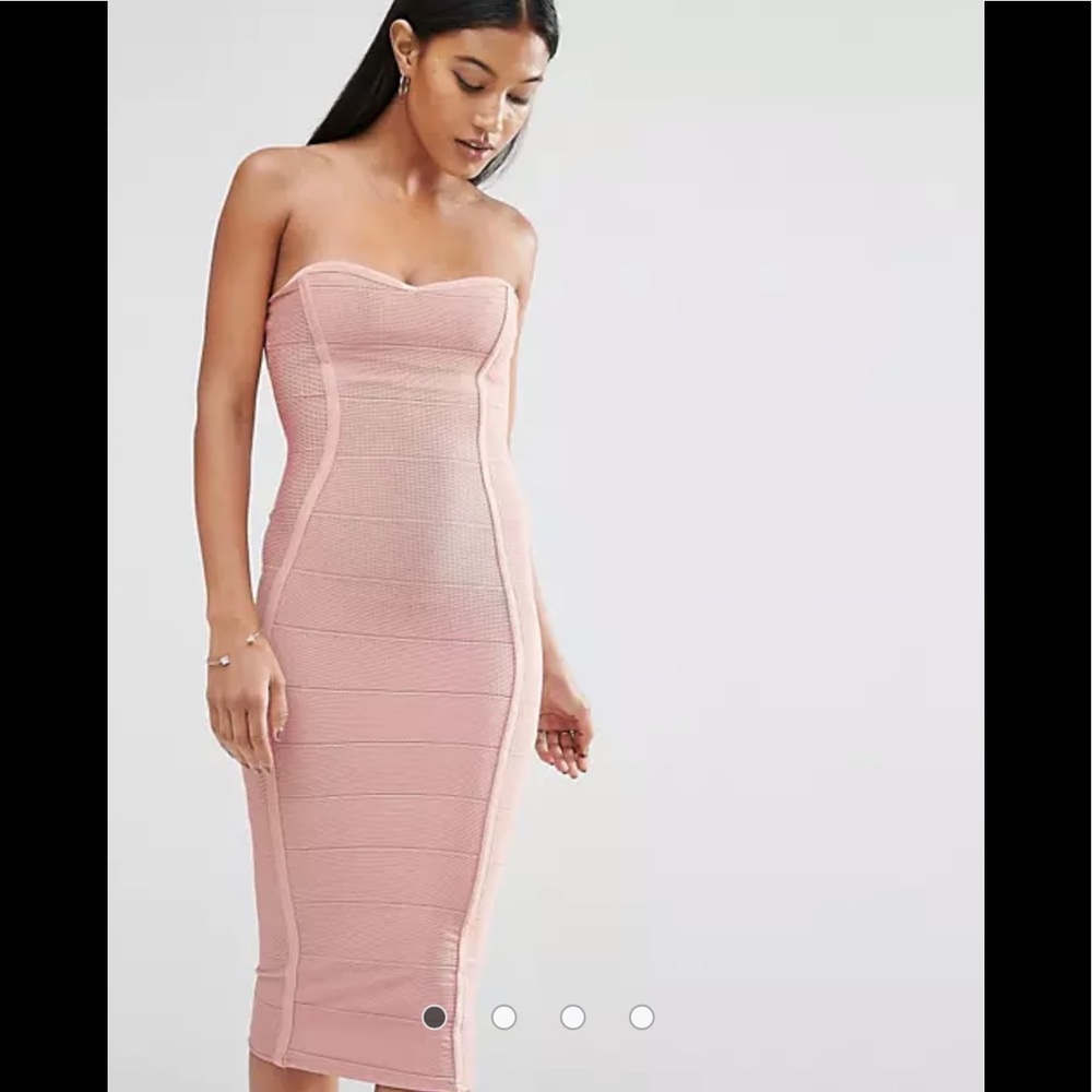 Boohoo Gia Bandeau Midi Bodycon Dress